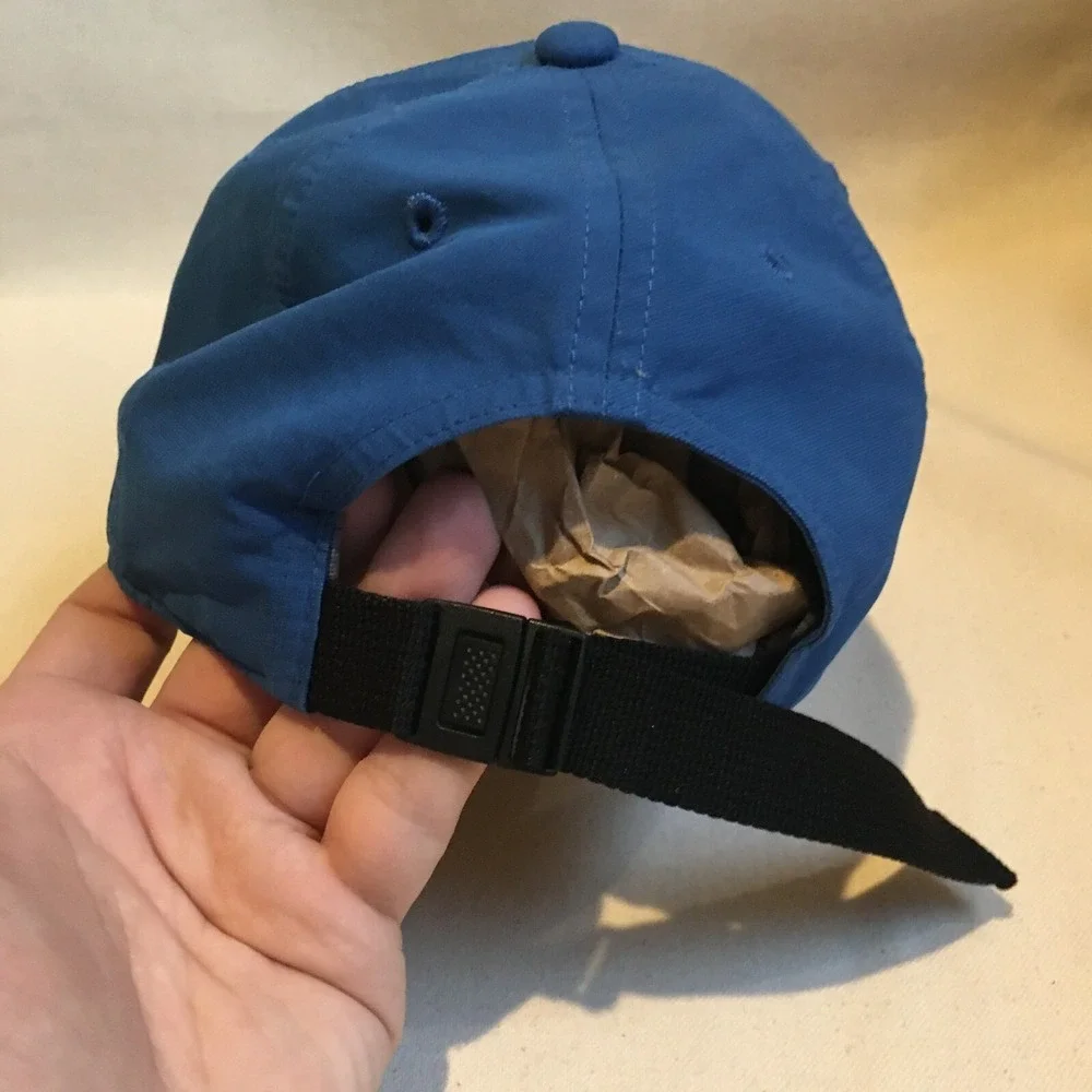 Nike Hat Cap Mens Blue Strap Back Logo Modern Logo Casual Preppy Outdoor Swoosh